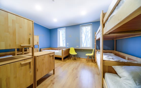 Shared rooms for 4, 5, 6, 7 and 8 people